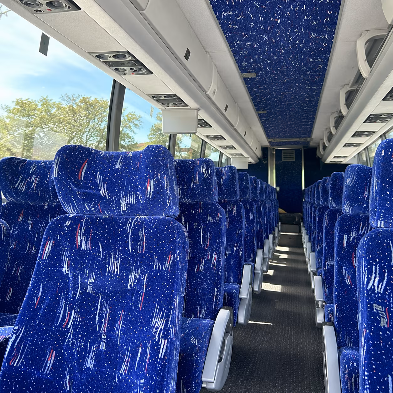 burbank charter bus services interior